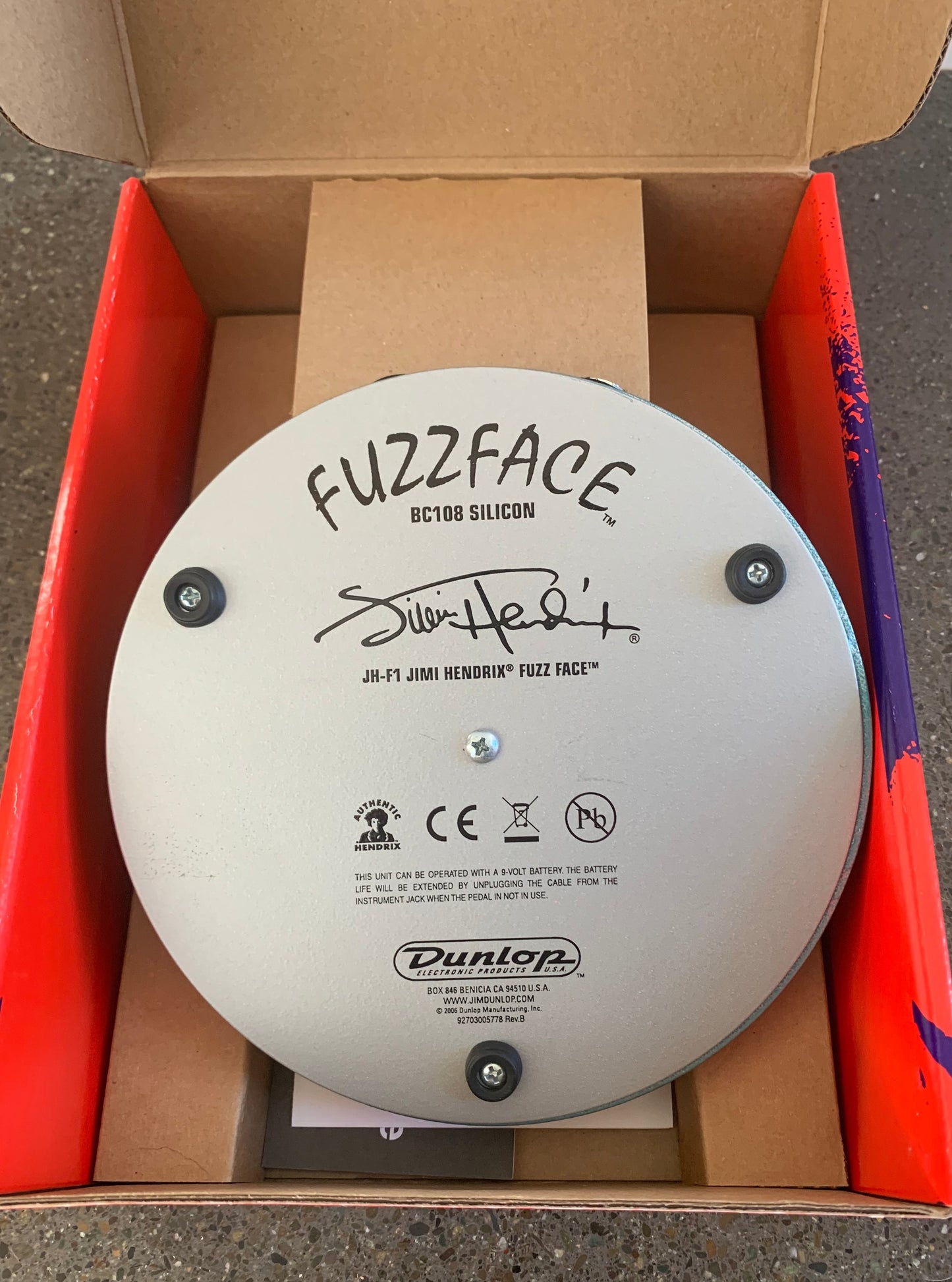 Pre-Owned 2018 Jim Dunlop Jimi Hendrix Fuzz Face Pedal