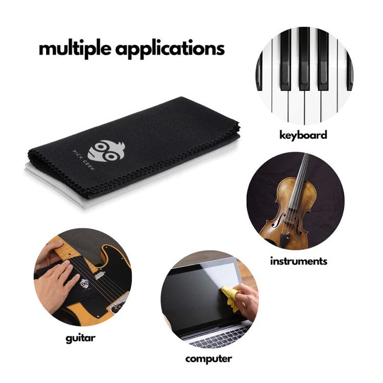 Pick Geek Microfibre Cleaning Polish Cloth Set of 2