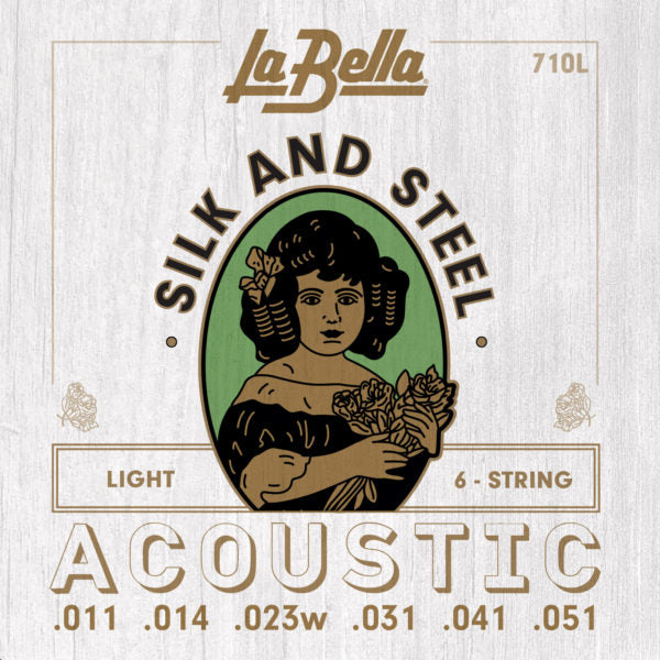 La Bella Silk and Steel Guitar Strings Lite