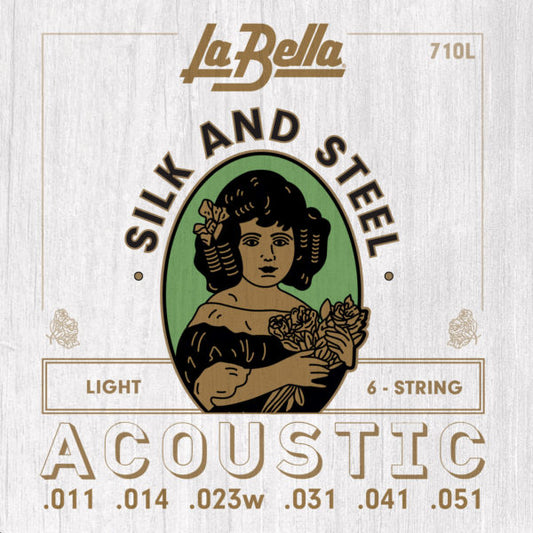 La Bella Silk and Steel Guitar Strings Lite