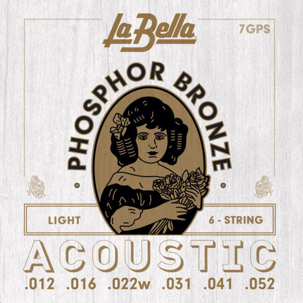 La Bella 7GPS Phosphor Bronze Strings Lite
